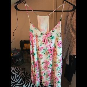 Pink floral dress